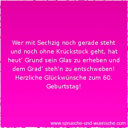 Karte spruch 60 geburtstag 60. Geburtstag: