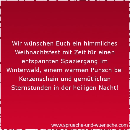 Wir wünschen Euch ein himmliches Weihnachtsfest mit Zeit für einen entspannten Spaziergang im Winterwald, einem warmen Punsch bei Kerzenschein und gemütlichen Sternstunden in der heiligen Nacht!